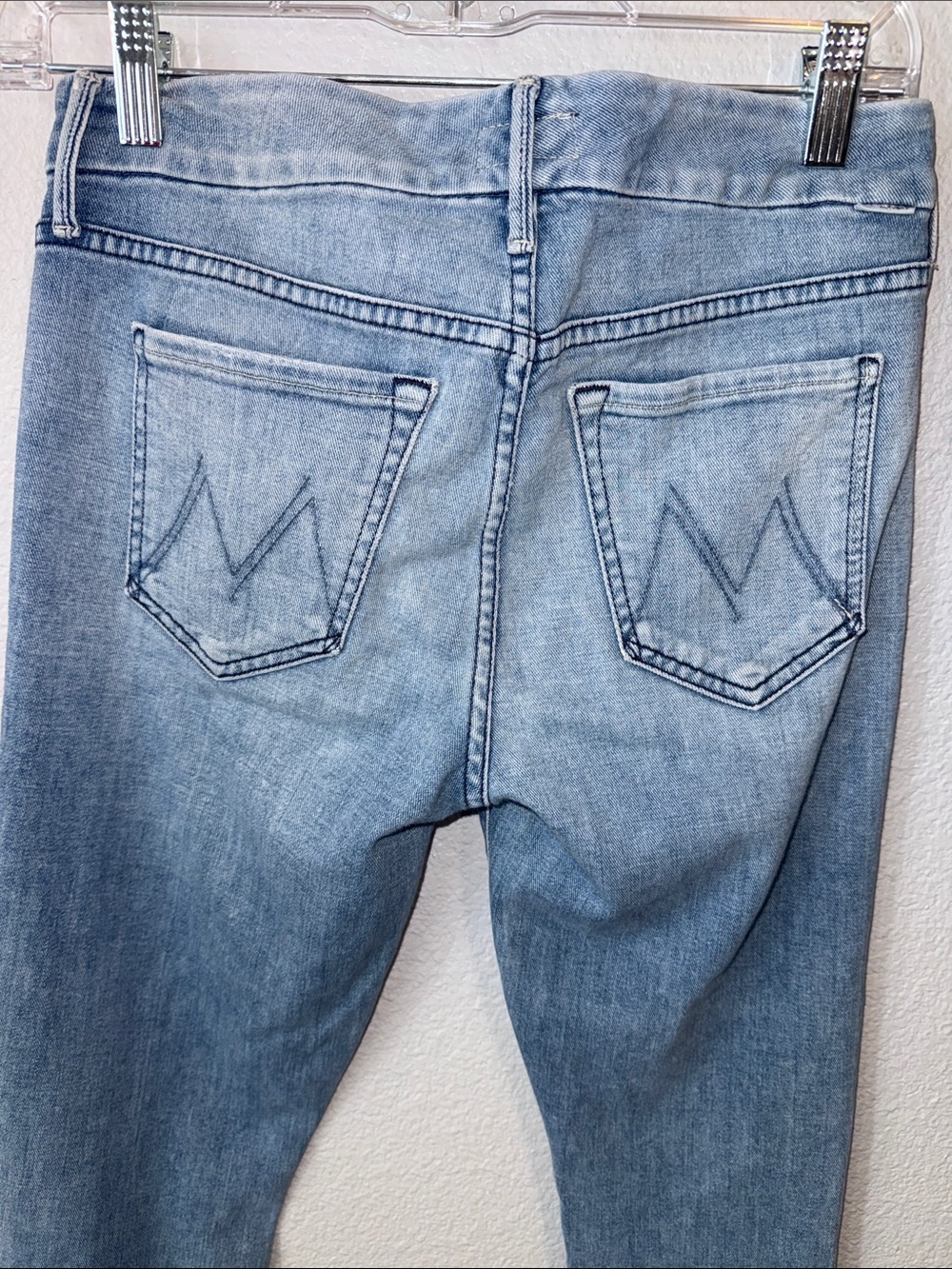 Mother Looker Ankle Fray Light Wash Women's Jeans - Picture 6 of 9